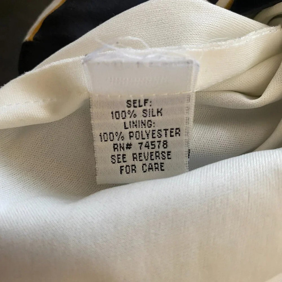 Vintage Cache Silk Queen Anne Zebra Print Bodycon Dress Women's 4 Black White - Picture 13 of 14